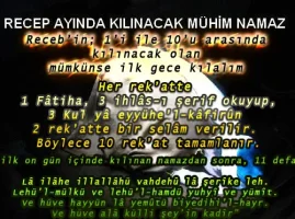 Recep Ayında Kılınacak Mühim Namaz