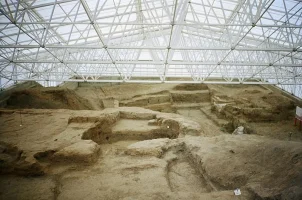  Çatalhöyük'de kazı alanı