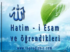 Hatim-i Esam ve öğrendikleri