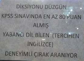 Çırak Aranıyor !!