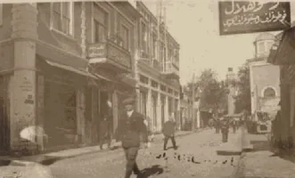 Bankalar Caddesi'nin yangın sonrası çekilen bir fotoğrafı