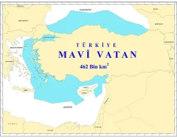 Cihat Yaycı tarafından oluşturulan Mavi Vatan haritası