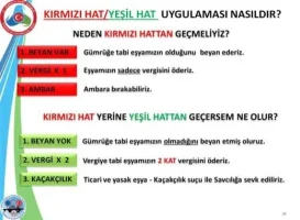 Kapıkule, İpsala ve Hamzabeyli'de Kırmızı Hat - Yeşil Hat Uygulamasına Dikkat!